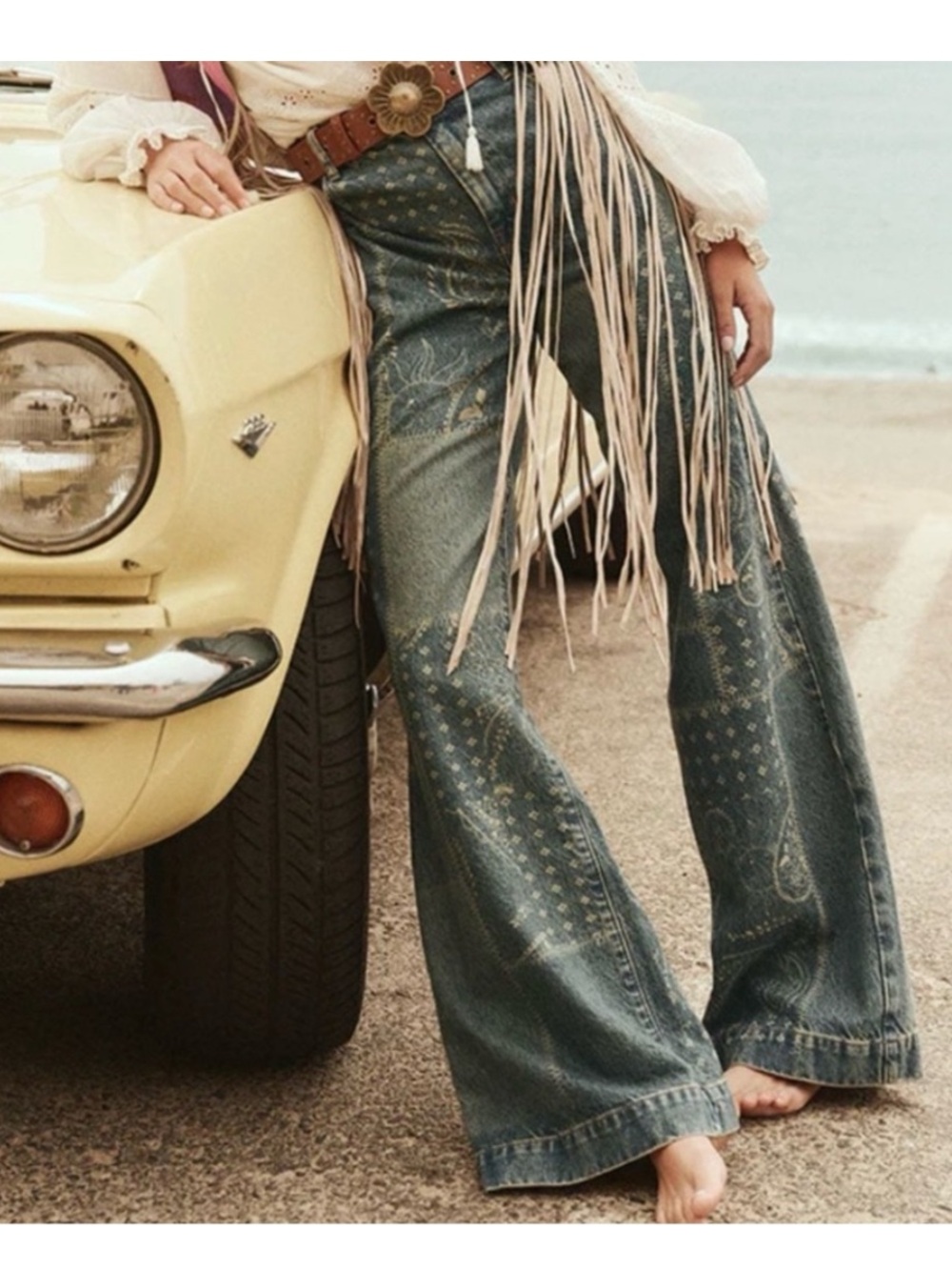 Spell 🦋 Road Trip Flare Jeans sz S NWOT - Picture 3 of 12